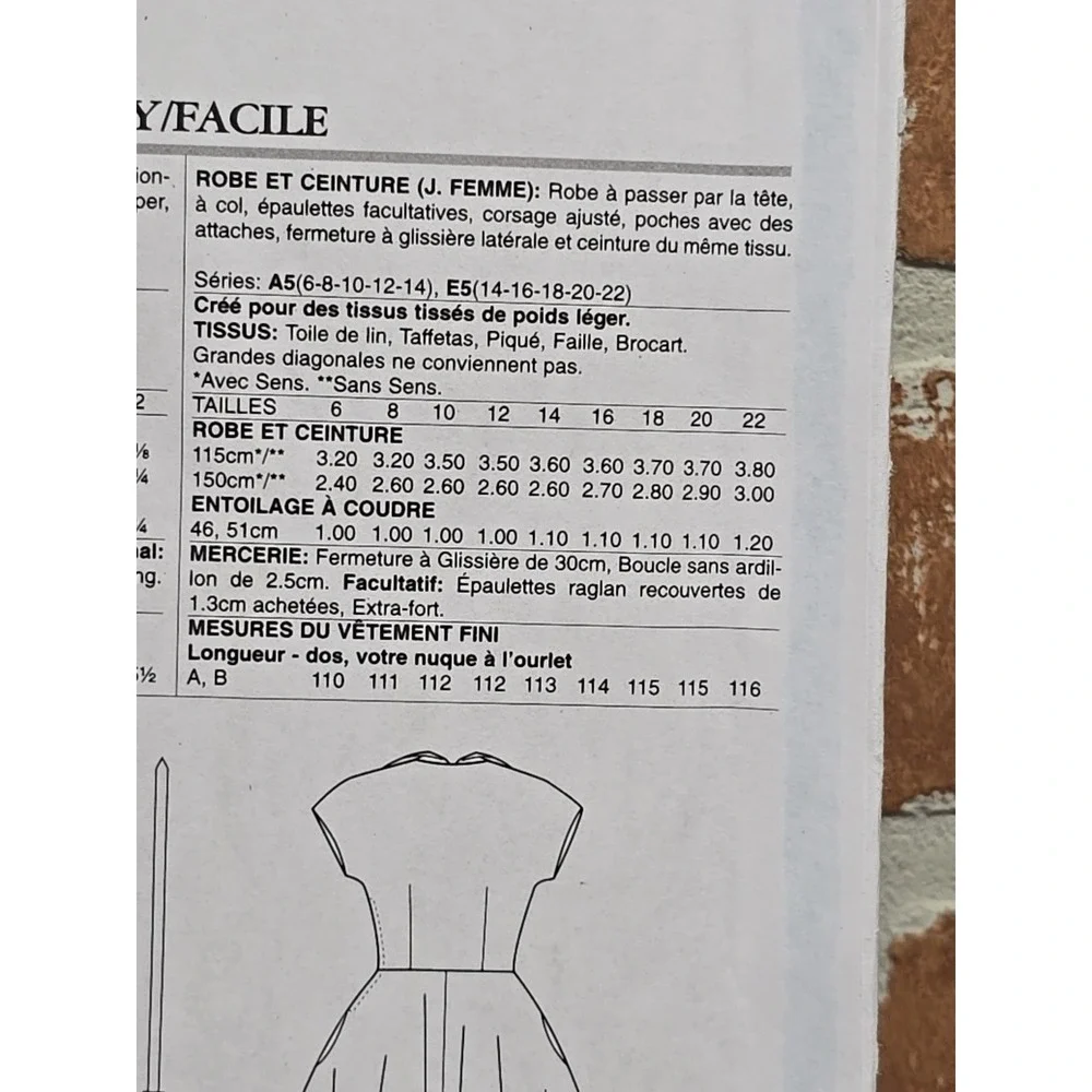 Butterick B6055 Retro 1950 Flared Dress Tie Pockets Sewing Pattern sz 14-22 Belt